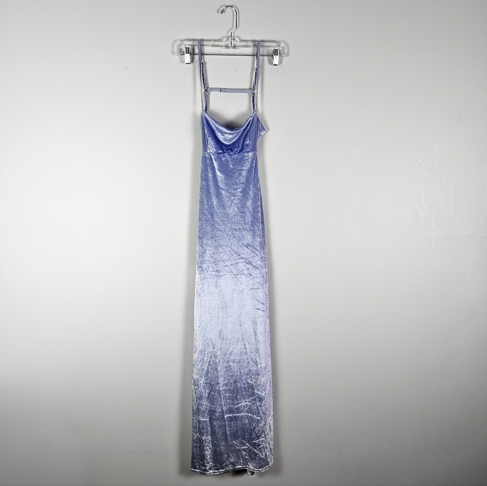 Free People Karlie Velvet Maxi Dress In Blue Opal - Picture 3 of 8